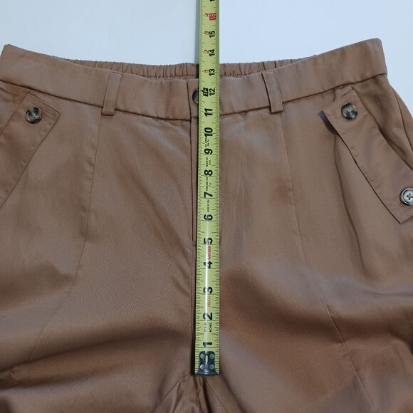 Torrid Relaxed Taper Studio Linen High Rise Cargo Pants Tobacco Brown 14R NWT - Picture 12 of 15